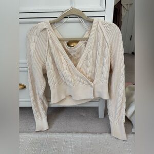 AERIE CABLE WRAP CARDIGAN
